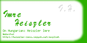 imre heiszler business card